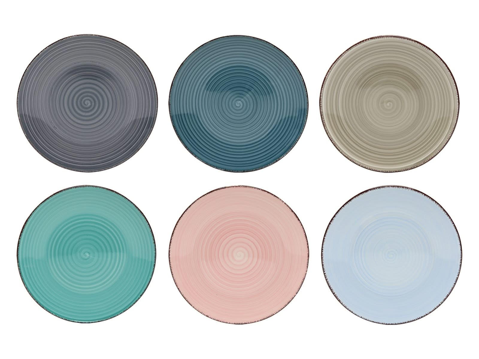 FRÜHSTÜCKTELLER / Dessertteller Barbados ø 20 cm - 6 Stück - Multicolor, Keramik (2/2/20cm) - Studio Tavola
