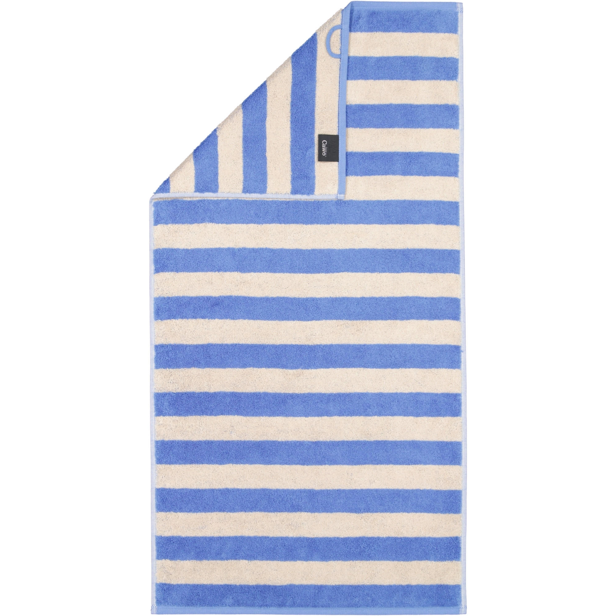 HANDTUCH LINES BLOCKSTREIFEN 6256 CAPRI - 13 - Blau, Textil (50/100cm) - Cawoe