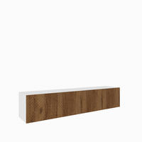 TV-SCHRANK Nicole 200 cm (2x100) viertürig, weiß, catania - Weiß/Braun, Kunststoff (200/41/41cm) - Margaret Hadas24