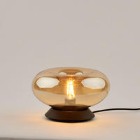 TISCHLAMPE Cruet Amber Low (Flach) - Orange, Glas (28/28/14cm) - s.luce