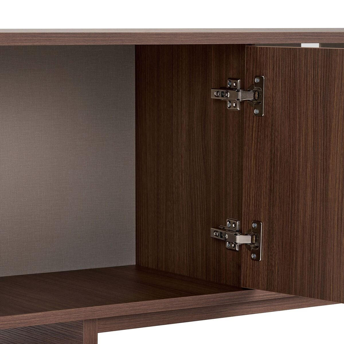 TV-MÖBEL mit 2 Türen, 2 Fächern und abgerundeten Kanten 34/52/180 cm - Naturfarben, Holzwerkstoff (34/52/26cm) - Calicosy