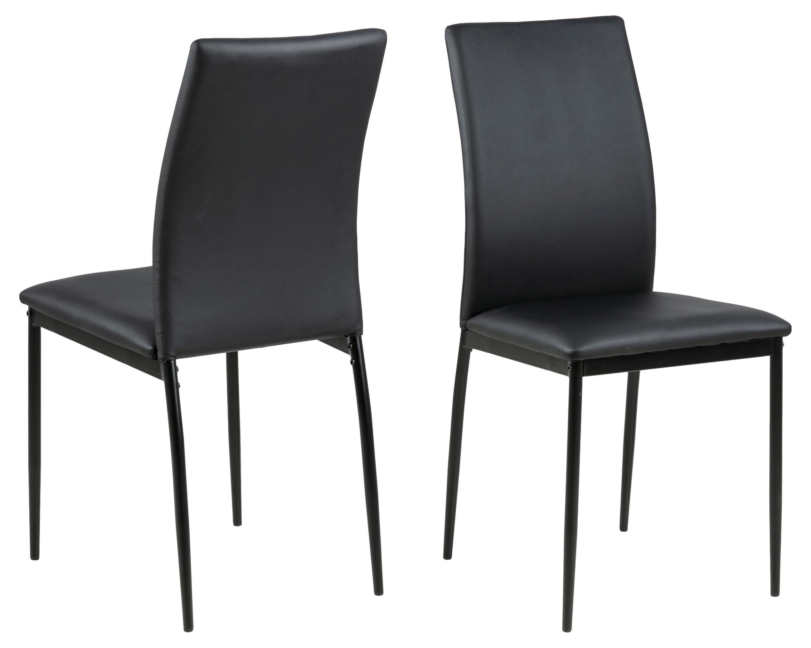 STUHL 4er-Set schwarz - Schwarz, Holzwerkstoff (44/92/53cm) - ebuy24