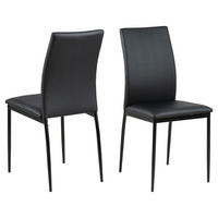 STUHL 4er-Set schwarz - Schwarz, Holzwerkstoff (44/92/53cm) - ebuy24