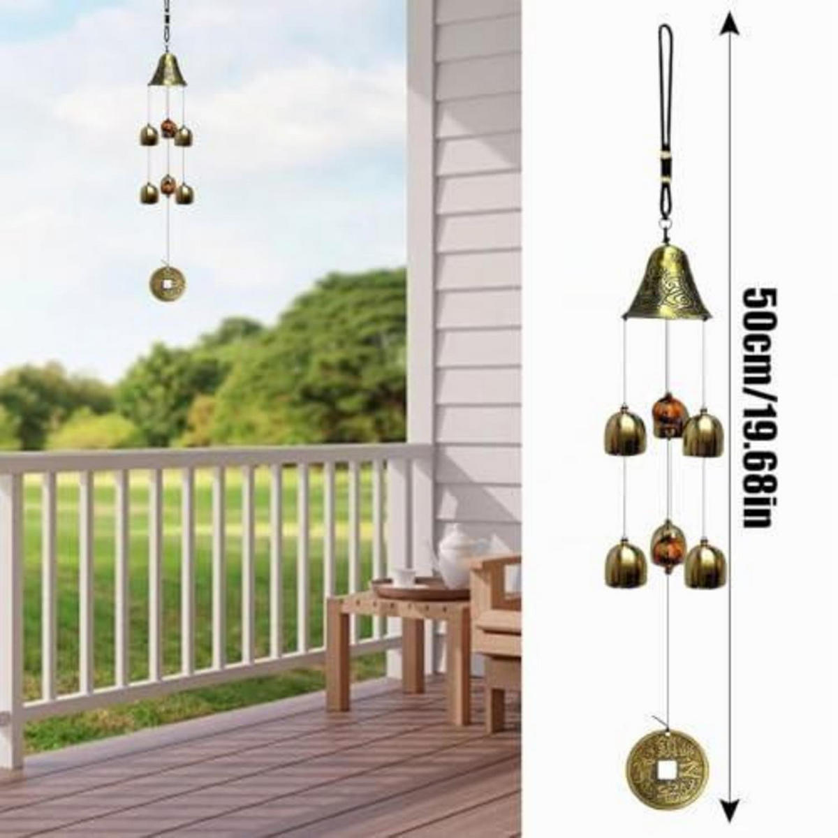 WINDSPIEL Metall 46 cm - Bronzefarben, Metall (50/10/10cm)