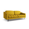 3-SITZER SOFA Chenille Stoff Gelb - Currygelb/Gelb, Textil/Metall (202/80/95cm) - Makamii