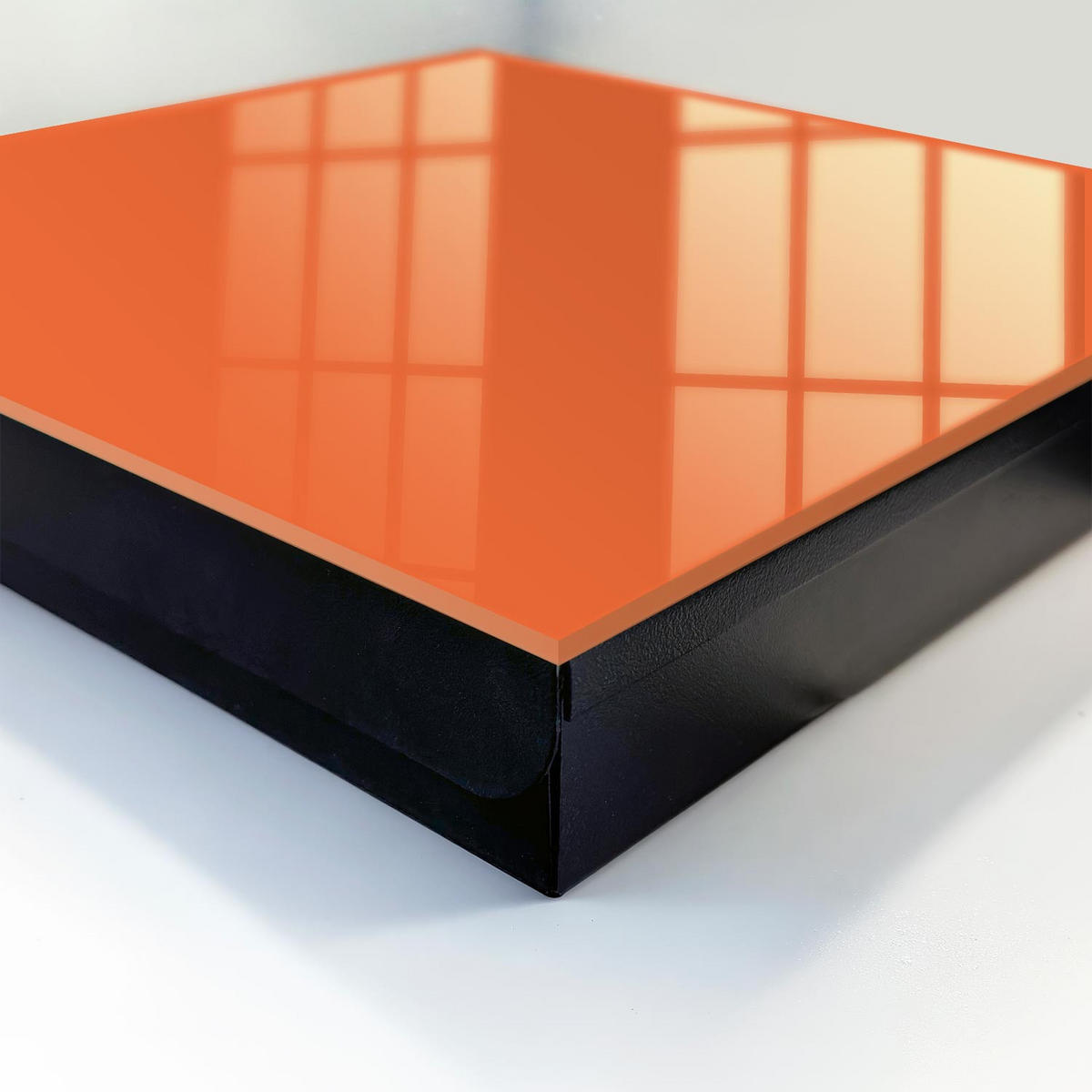 SCHLÜSSELBOX Schwarz 30x30 cm- Türöffnung nach rechts - Kräftiges Orange - Orange, Metall (30/30/5cm) - TULUP