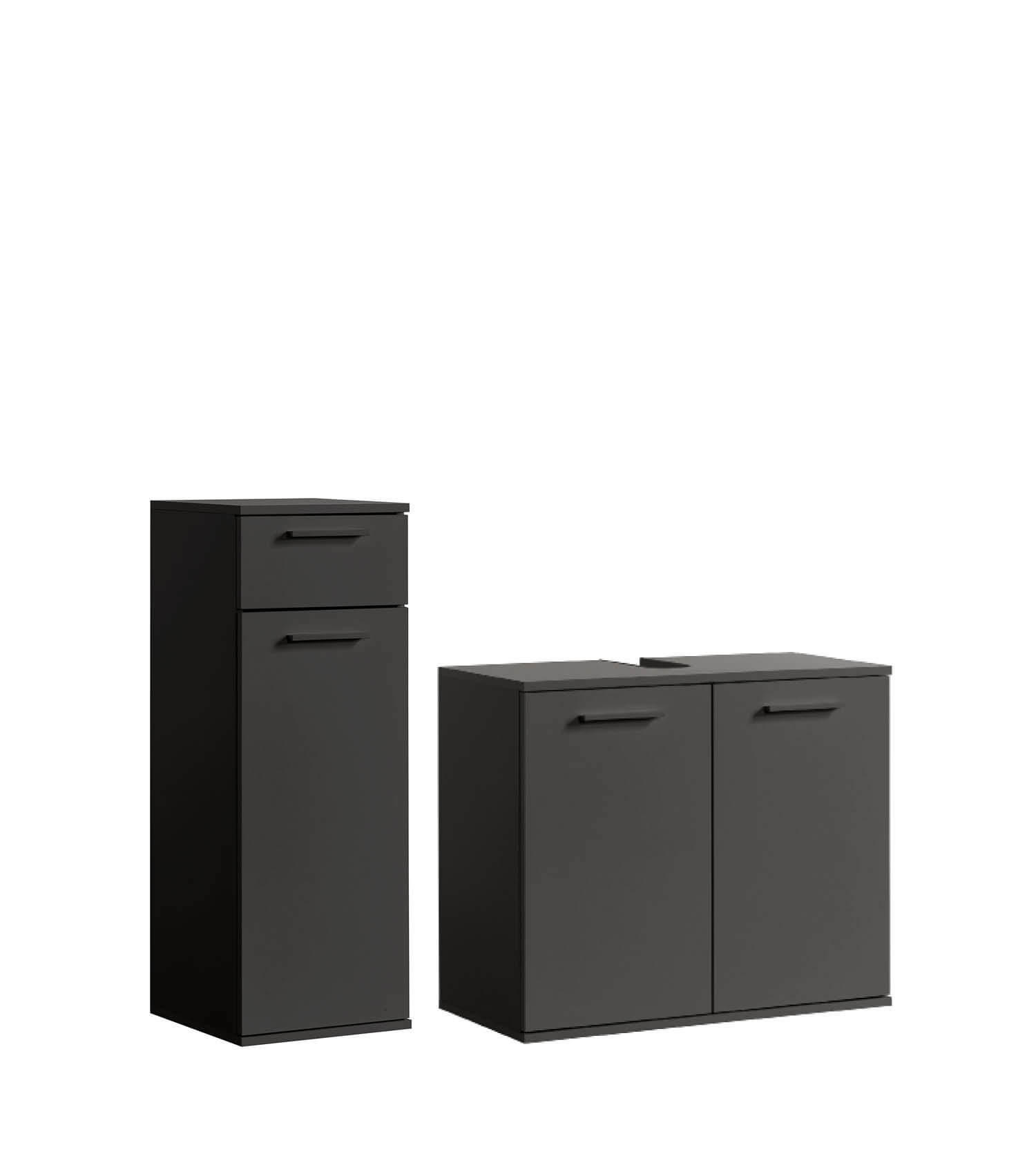 Mokebo Badmöbel-Set Schwarz 103x91x34 cm