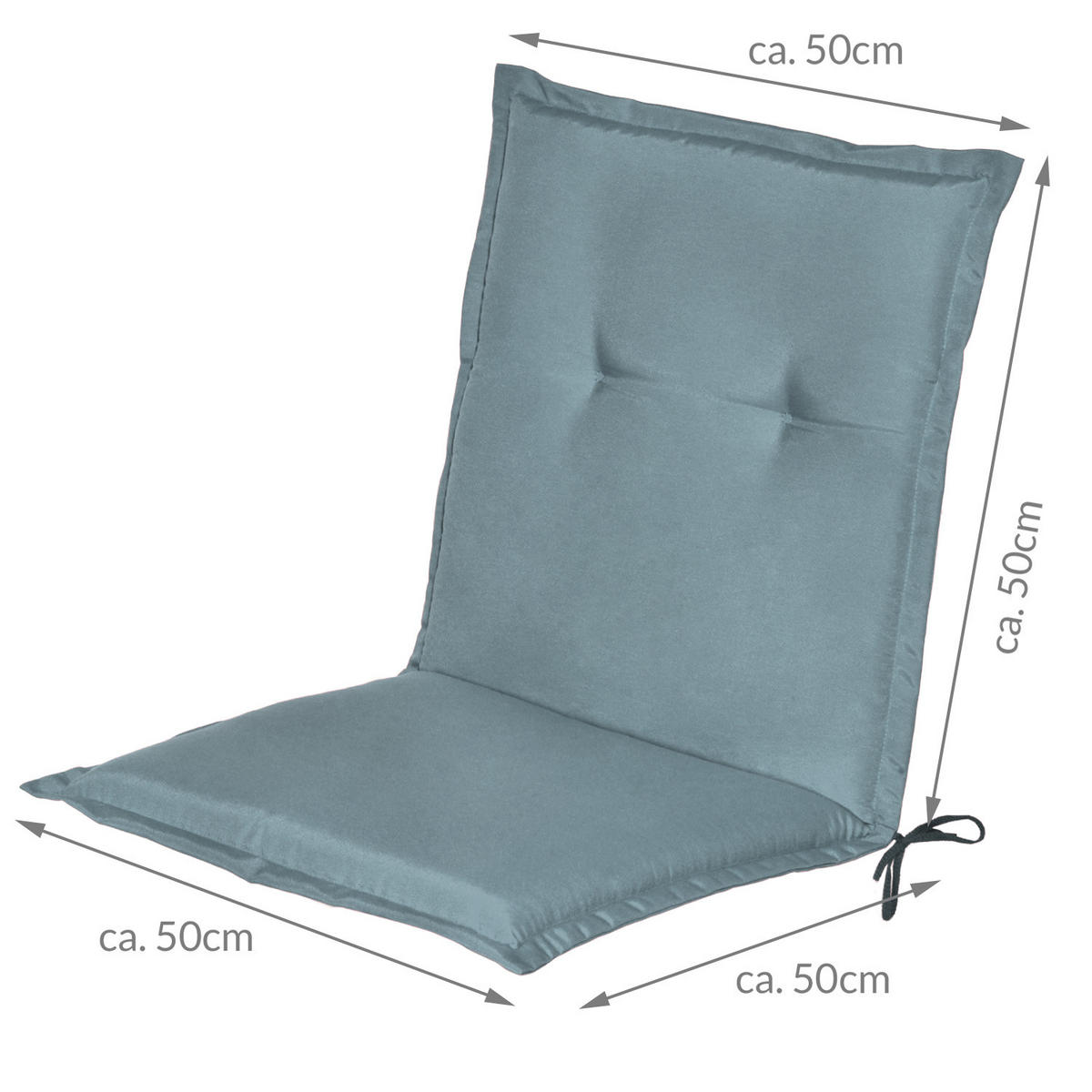 NIEDERLEHNER Loft NL 100x50x6cm Taubenblau (8tlg) - Blaugrau, Textil (50/100cm) - Beautissu 