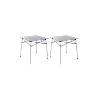 CAMPING Lattentische 2er-Set - inkl. Transporthülle - 70 x 70 x 70 cm - Grau, Metall (70/70/70cm) - O’Camp