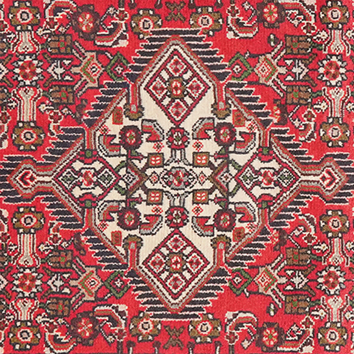 ORIENTTEPPICH handgeknüpft Assadabad Rot 137/82 cm Schurwolle - Rot, Textil (82/137cm) - Looma