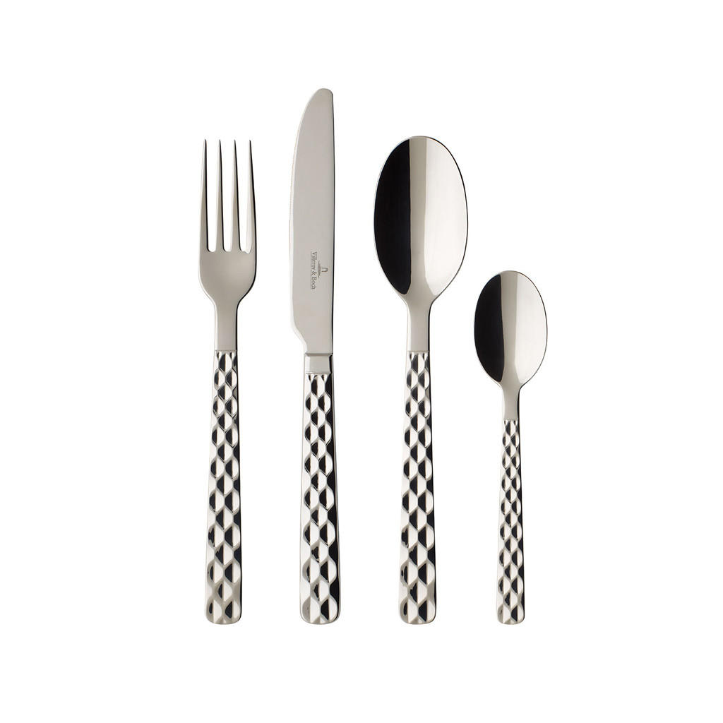 TAFELBESTECK Boston silber 24er Set - Silberfarben, Metall - Villeroy & Boch