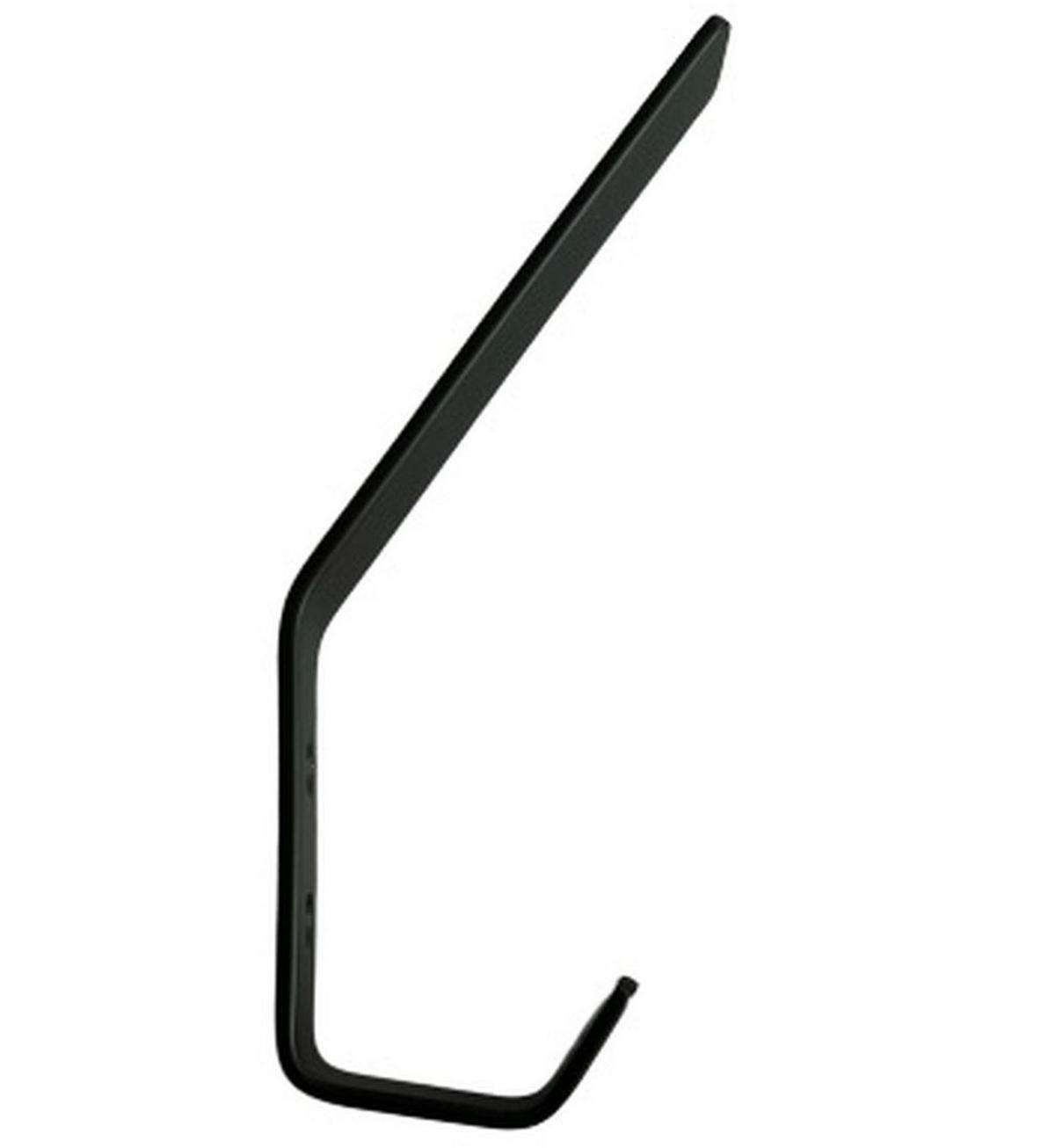 GARDEROBENHAKEN lang Edelstahl Schwarz matt Wandmontage mit 2 Holzschrauben - Schwarz, Metall (2/16/3cm) - Livingpoint24