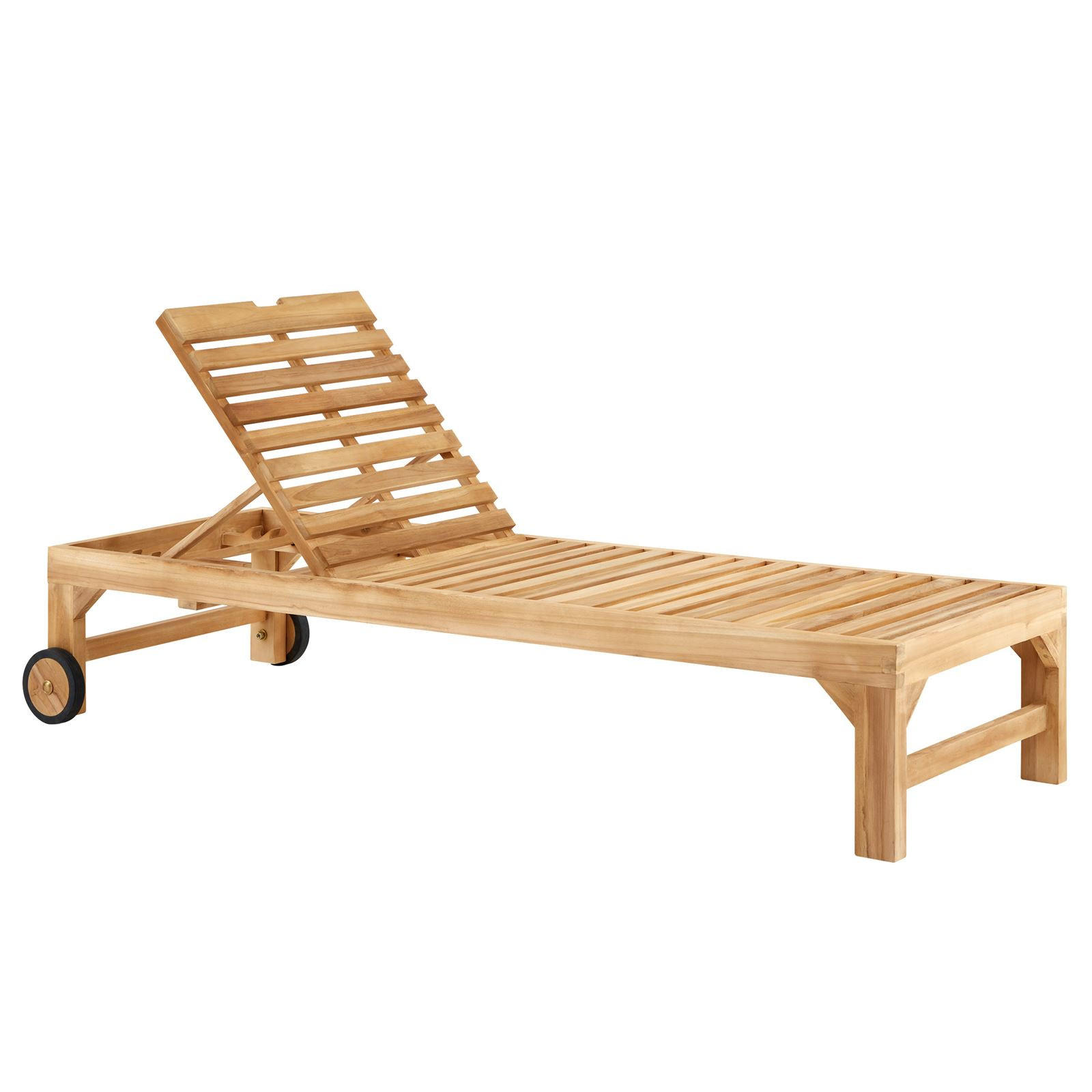 SONNENLIEGE GRANADA - Naturfarben, Holz (65/39/200cm) - CARO-Möbel