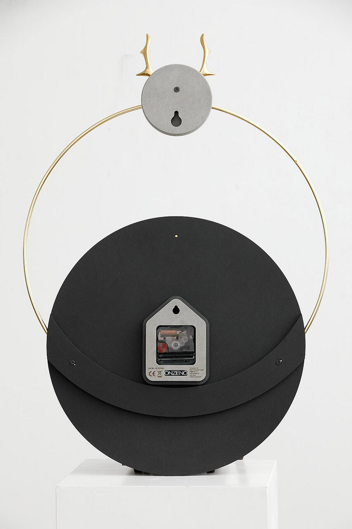 WANDUHR Design Schwarz 45/65 cm - Schwarz, Holzwerkstoff/Metall (1.89/65/2cm) - ONZENO