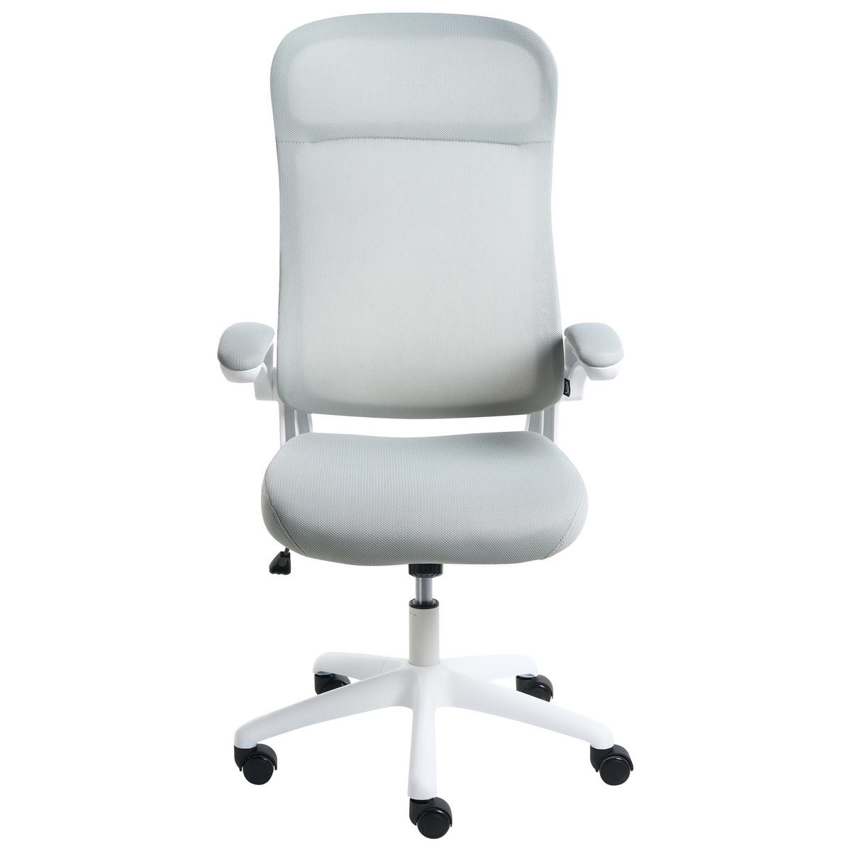 BÜROSTUHL Stoff Hellgrau Nexel - Grau, Textil (60/114/60cm) - Beliani