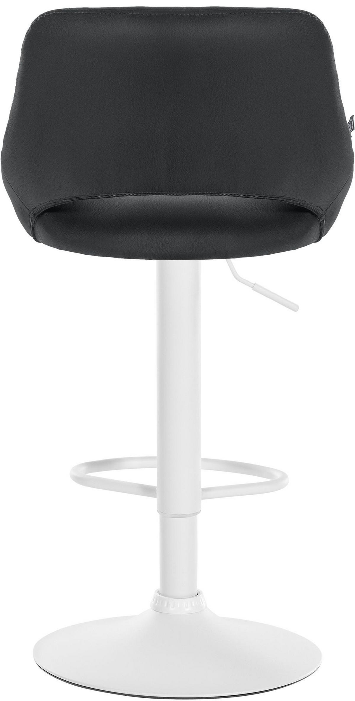 BARHOCKER Lederlook Schwarz - Schwarz/Weiß, Textil/Metall (47/85/48cm) - CLP