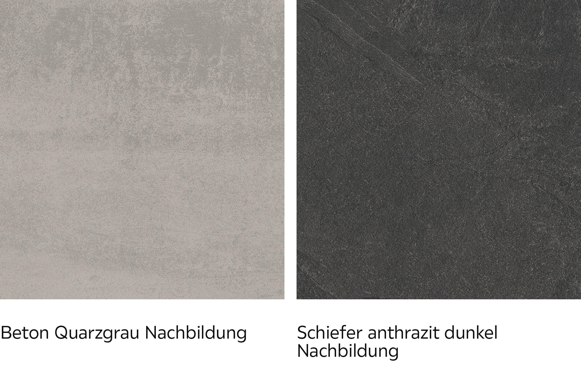 Beton und Schieferarbeitsplatte