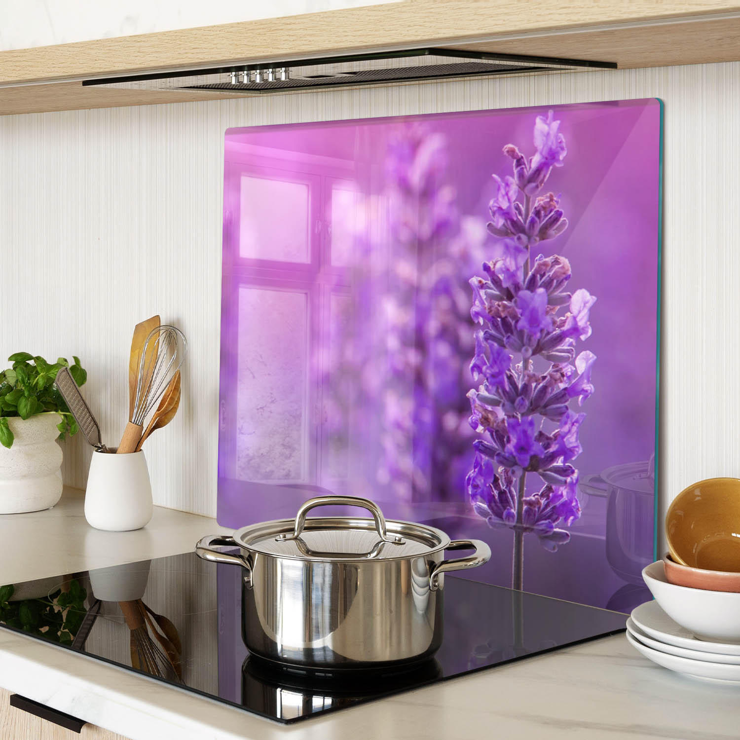 GLASPLATTE 60x52 cm Lavendel - Lila, Glas (60/0.4/52cm) - TULUP