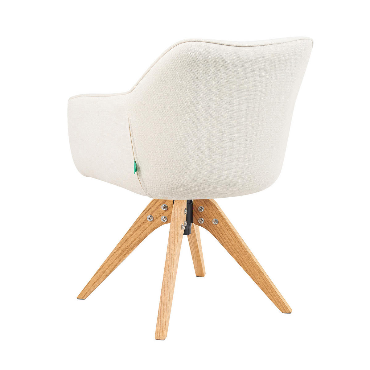 ARMLEHNSTUHL Mika-Finn 2er-Set - Honigeiche/Creme, Eichenholz/Holz (60/82/61cm) - DUBI Möbel