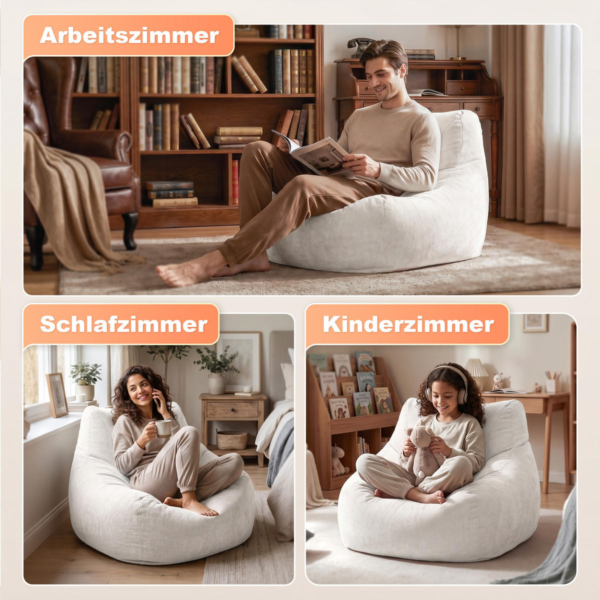 EINZELSOFA 4361 - Weiß, Textil (90/38/92cm) - Vercart