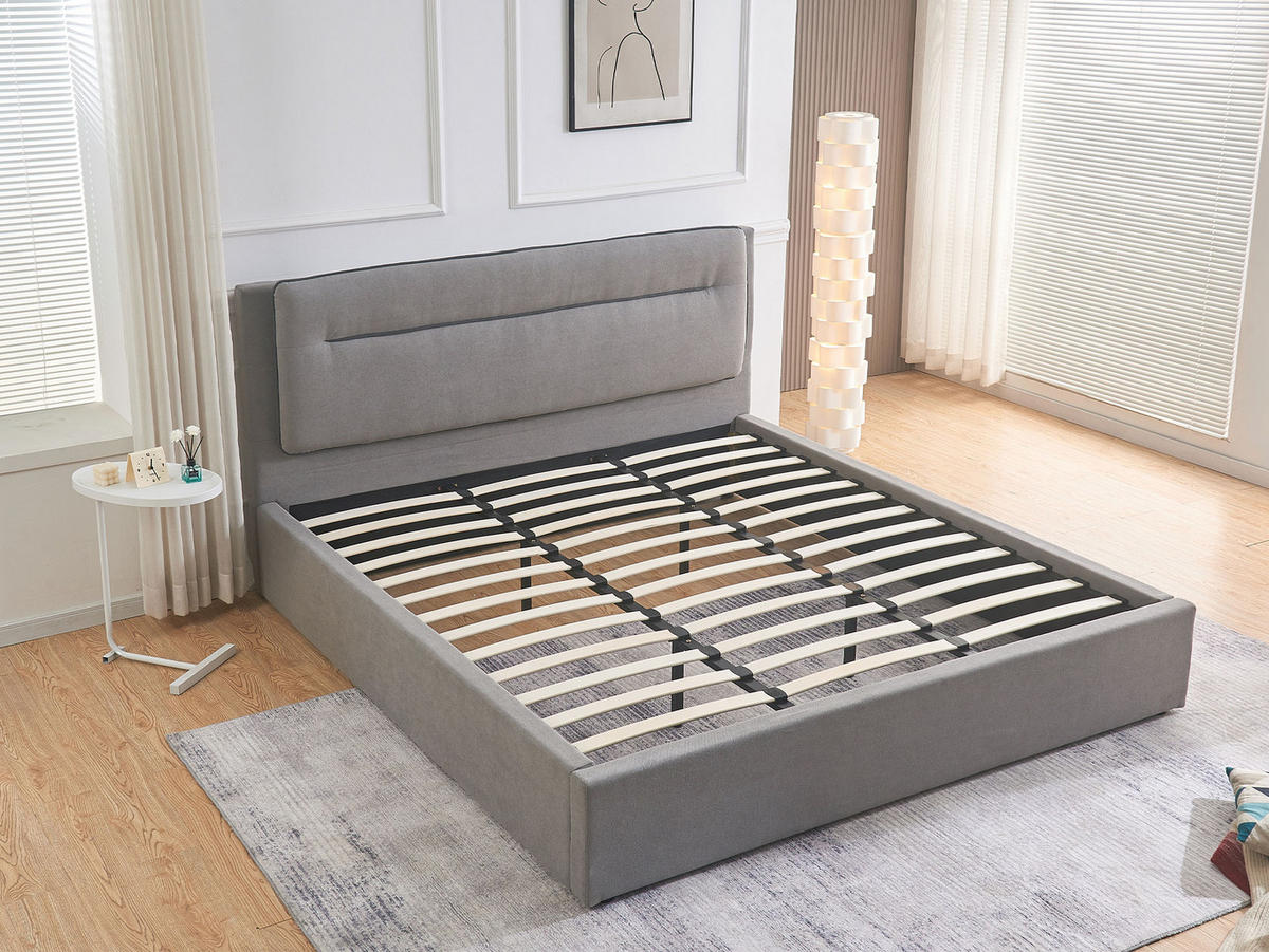 BETT ANIKA, 180/200/110 cm Grau - Grau, Holz/Holzwerkstoff (180/200cm) - B&D Home
