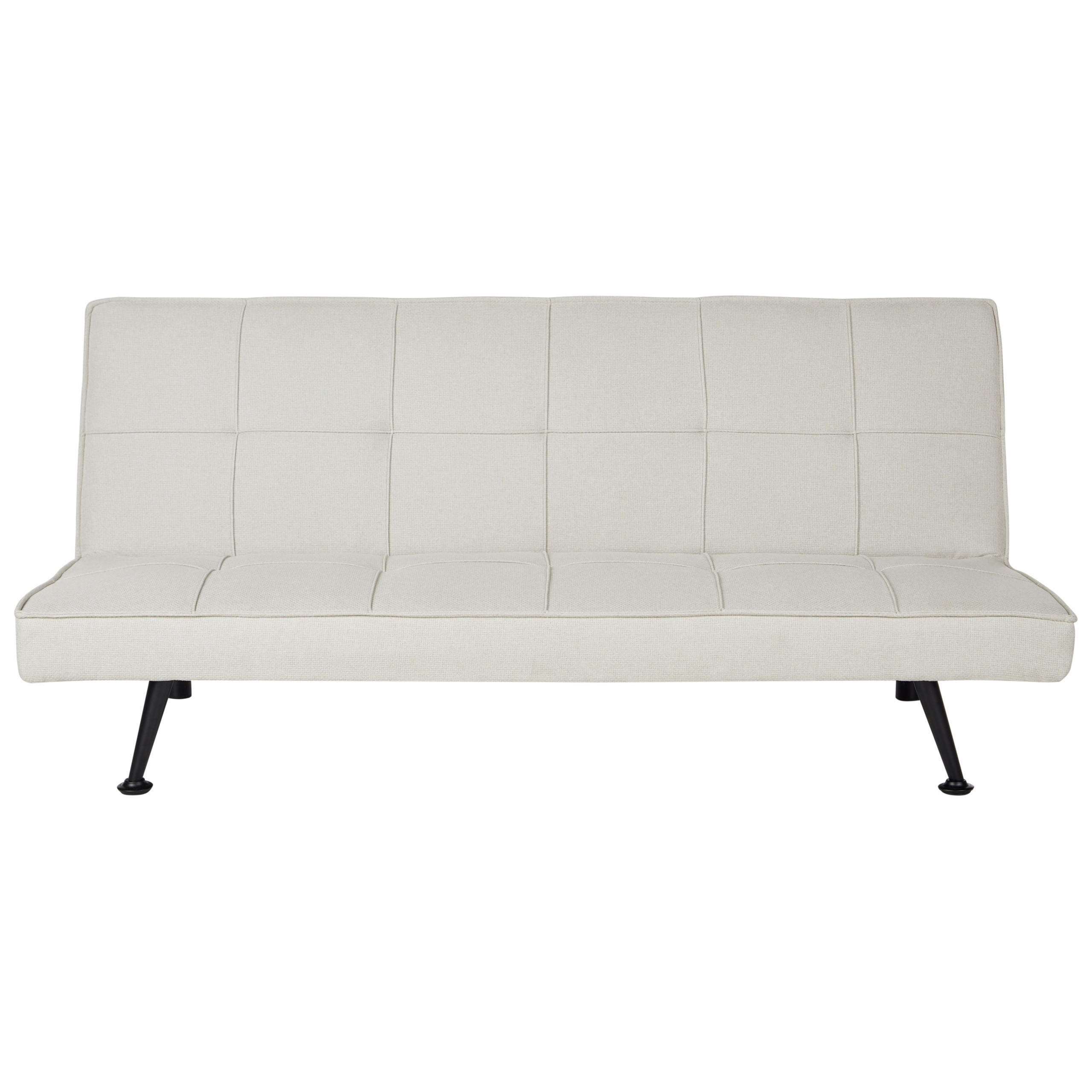 3-SITZER-SCHLAFSOFA hellbeige Hasle - Beige/Schwarz, Textil (168/77/88cm) - Beliani