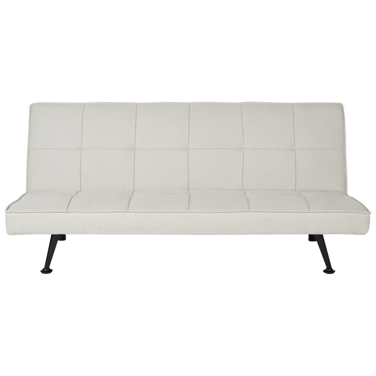 3-SITZER-SCHLAFSOFA hellbeige Hasle - Beige/Schwarz, Textil (168/77/88cm) - Beliani