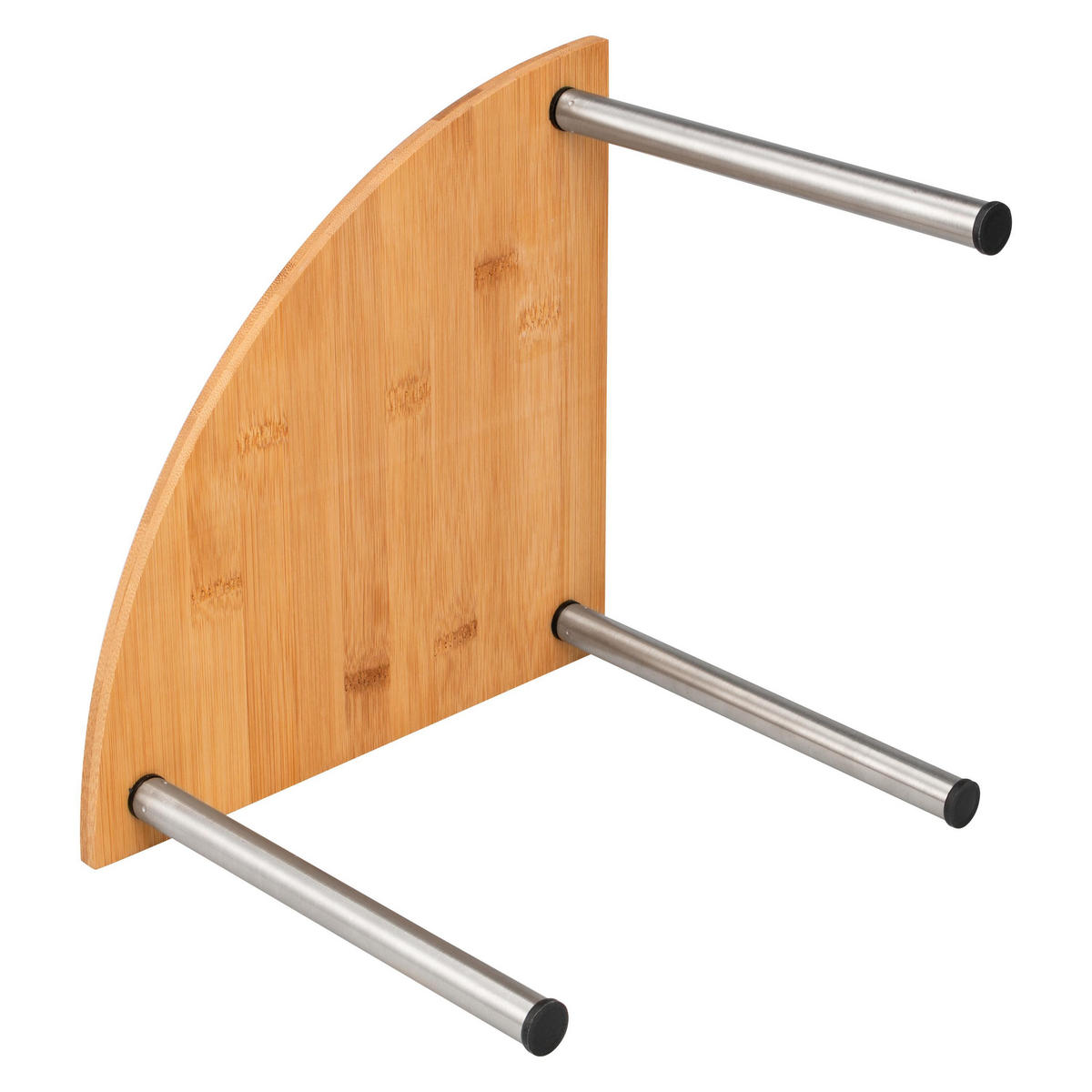 BAMBUS-ECKREGAL, Bambus mit Edelstahl - Braun, Holz (25/20/25cm) - bremermann