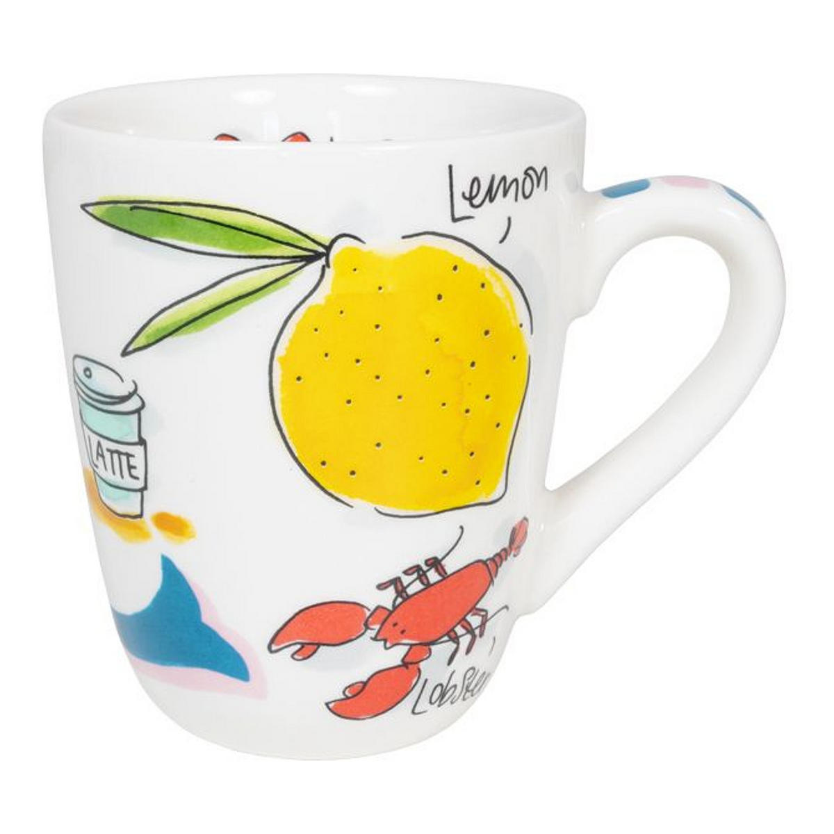 BECHER Liebesbrief L in Bunt - 350 ml - Multicolor, Keramik (0.35L) - Blond Amsterdam