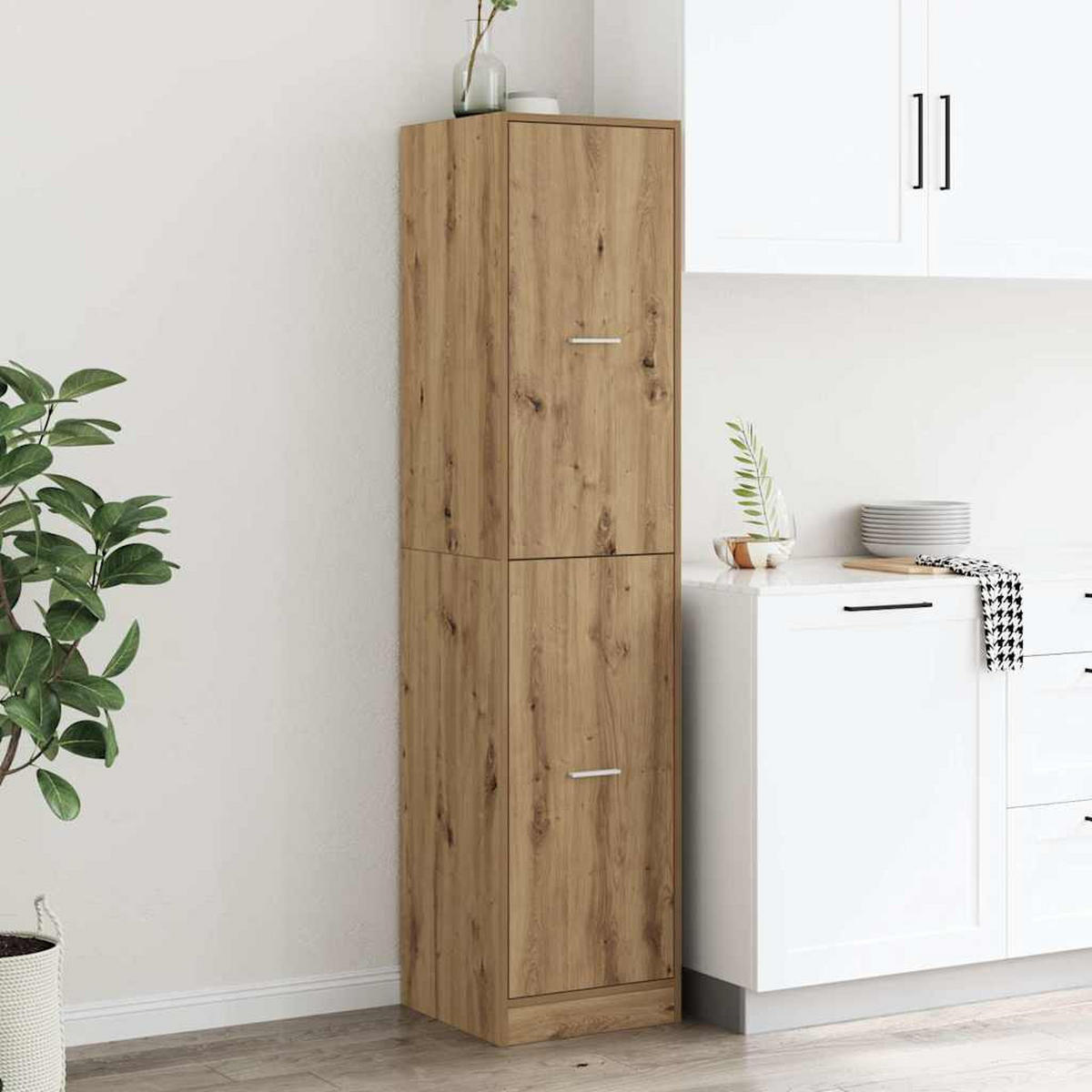 APOTHEKERSCHRANK Artisan-Eiche 40/41/174,5 Cm Holzwerkstoff - Braun, Holzwerkstoff (41/174.5/40cm) - vidaXL
