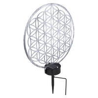 LED AUSSENLEUCHTE Solarleuchte Silber Schwarz Antik - Silberfarben, Metall (30/10/41cm) - Globo Lighting