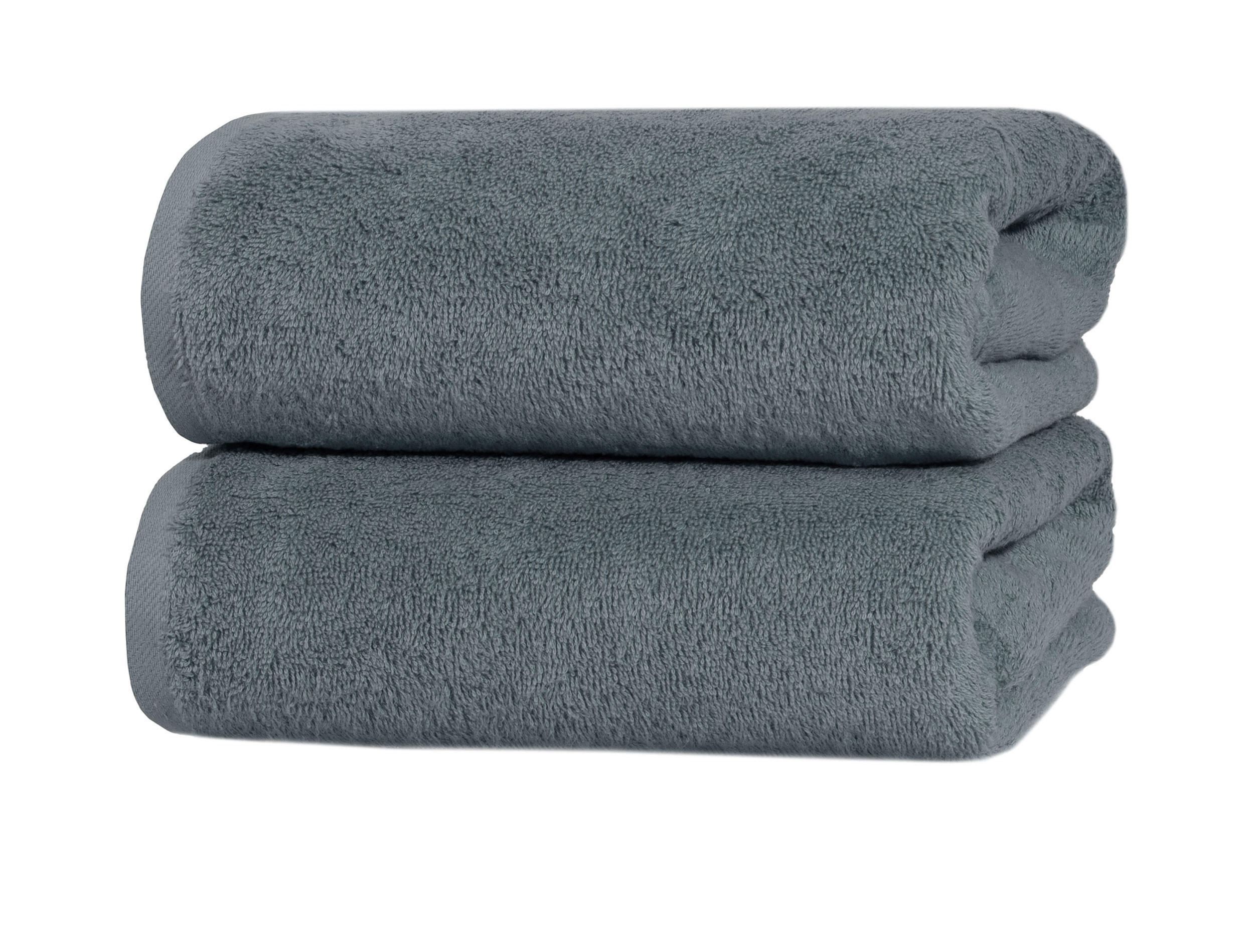 BADETUCH, 2er-Set, 100x150 cm, 100% Baumwolle, Grau - Grau, Textil (100/150cm) - Zollner