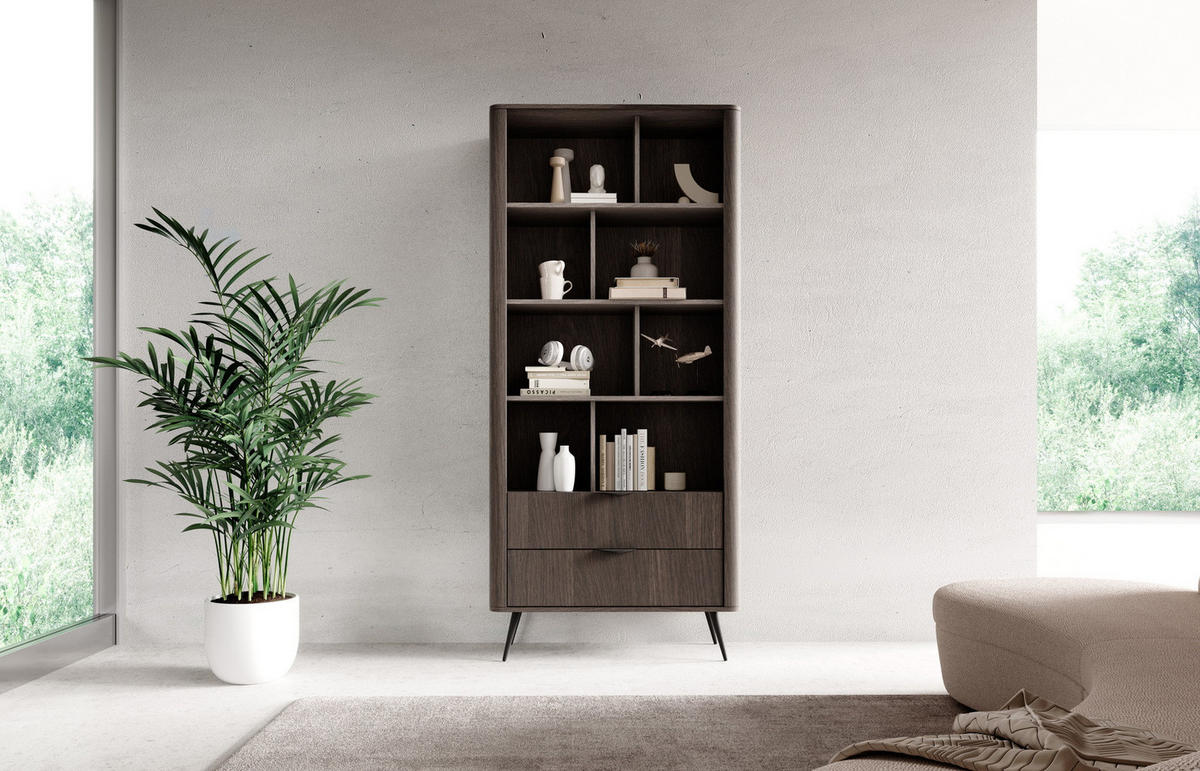STANDREGAL 90 cm Estera mit Schubladen, Eiche Dunin - Eichefarben, Holz (88/194/38cm) - Emporius