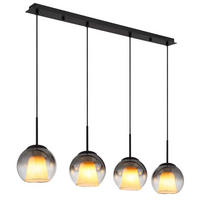HÄNGELEUCHTE Rauchoptik Grau klar - Grau, Glas (100/18/120cm) - Globo Lighting