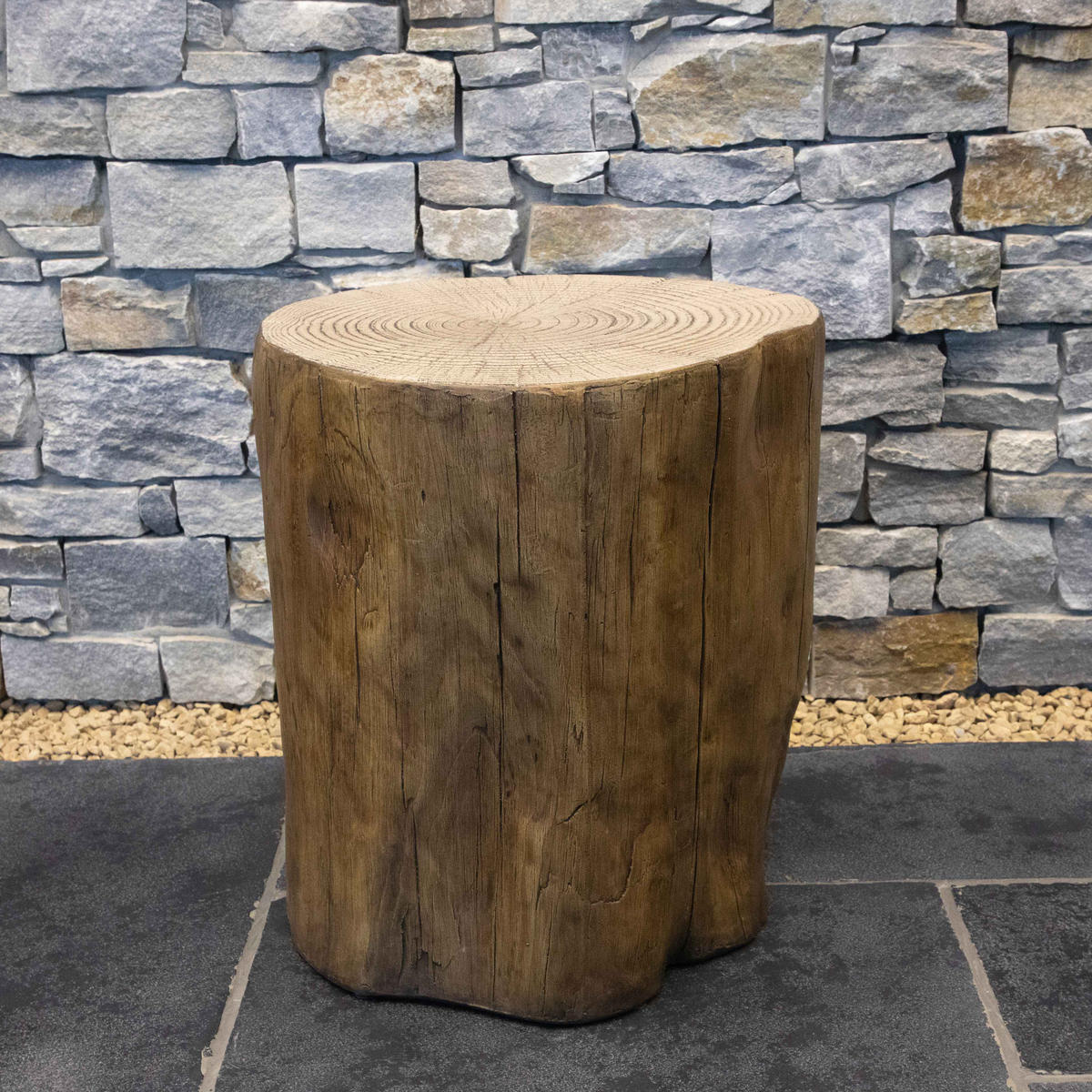 BEISTELLTISCH DAINTREE aus GF-Beton, Wetterbeständig, 49x47x51 cm - Rotbraun, Naturmaterialien (49/47/51cm) - Elementi