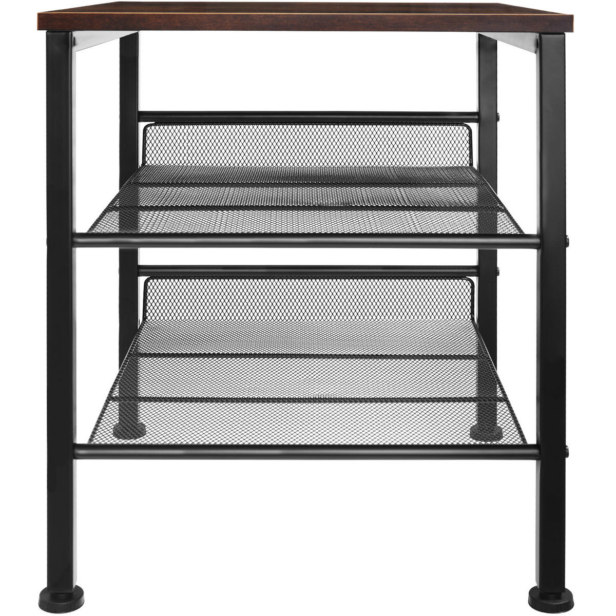 BEISTELLTISCH Lincoln,40,5 x 40 x 50,5 cm,Industrial Holz dunkel, rustikal - Rostfarben, Holz (40.5/40/50.5cm) - tectake
