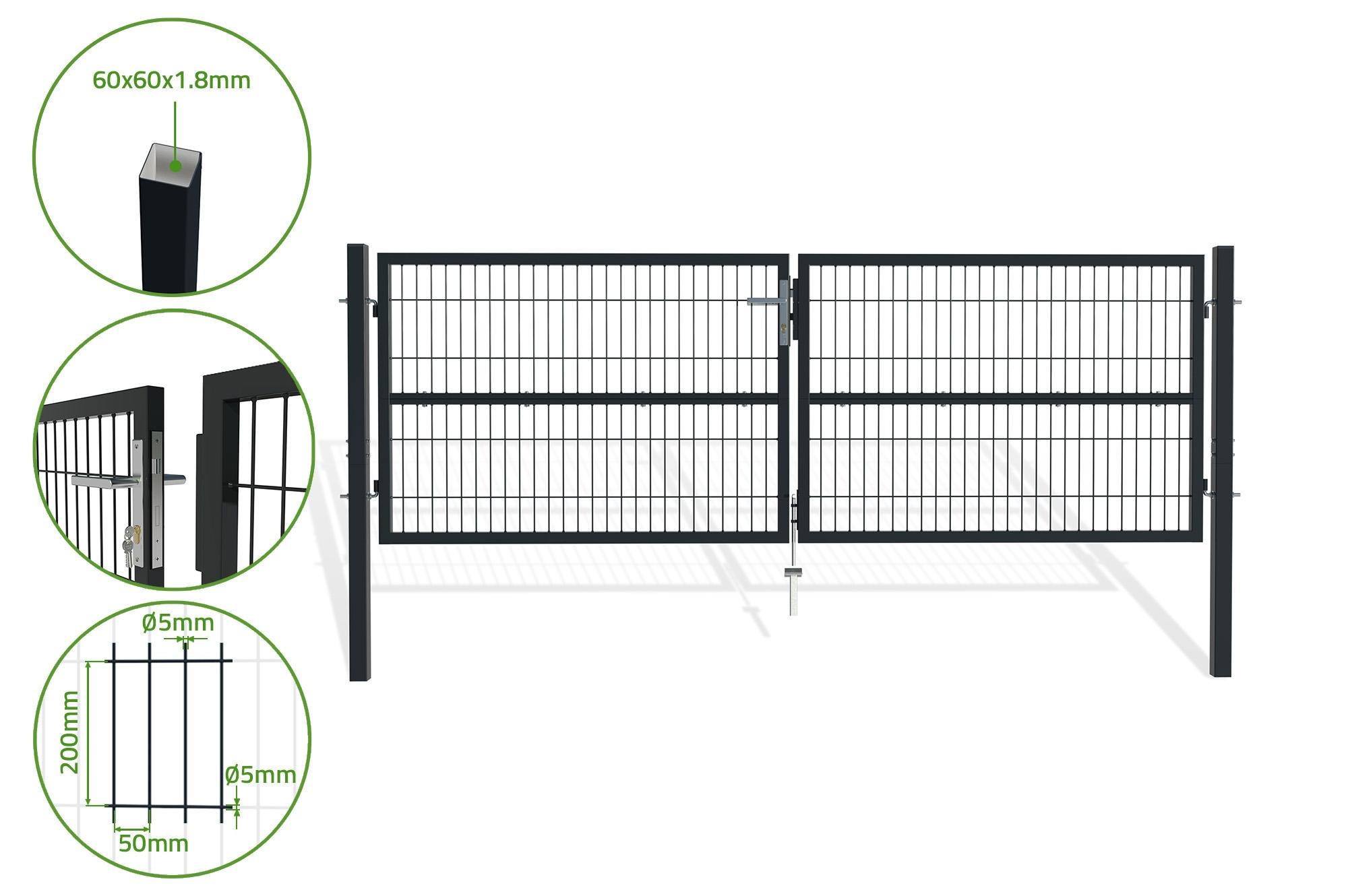 Casanoov Zauntor Grau 306x106 cm
