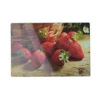 SCHNEIDEBRETT Aria Rot 30/20/2 cm Glas - Rot, Glas (20/30cm) - Mondex