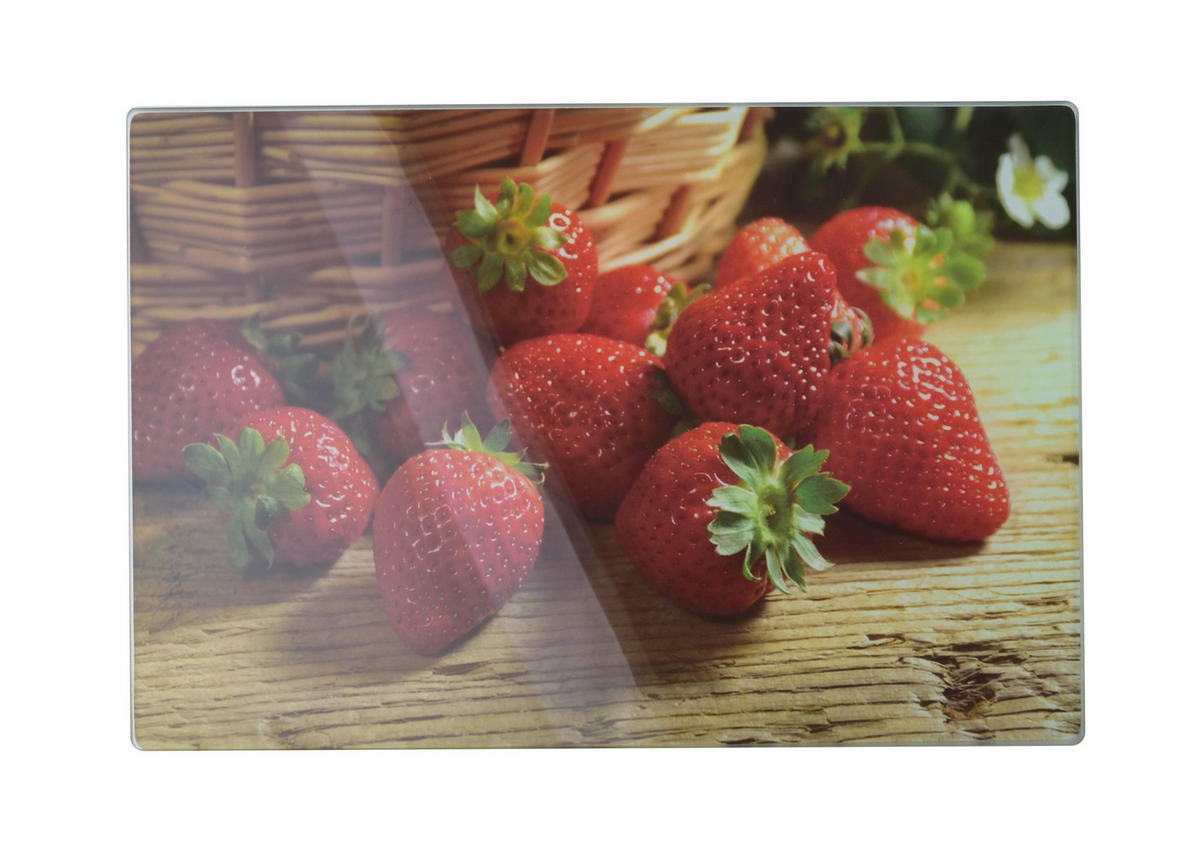 SCHNEIDEBRETT Aria Rot 30/20/2 cm Glas - Rot, Glas (20/30cm) - Mondex