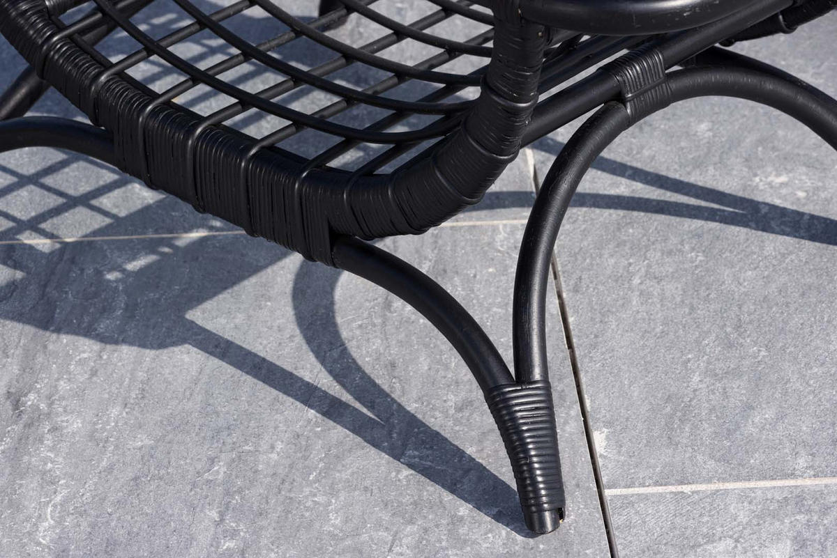GARTENTISCH schwarz - Schwarz, Holzwerkstoff (96/60/47cm) - ebuy24