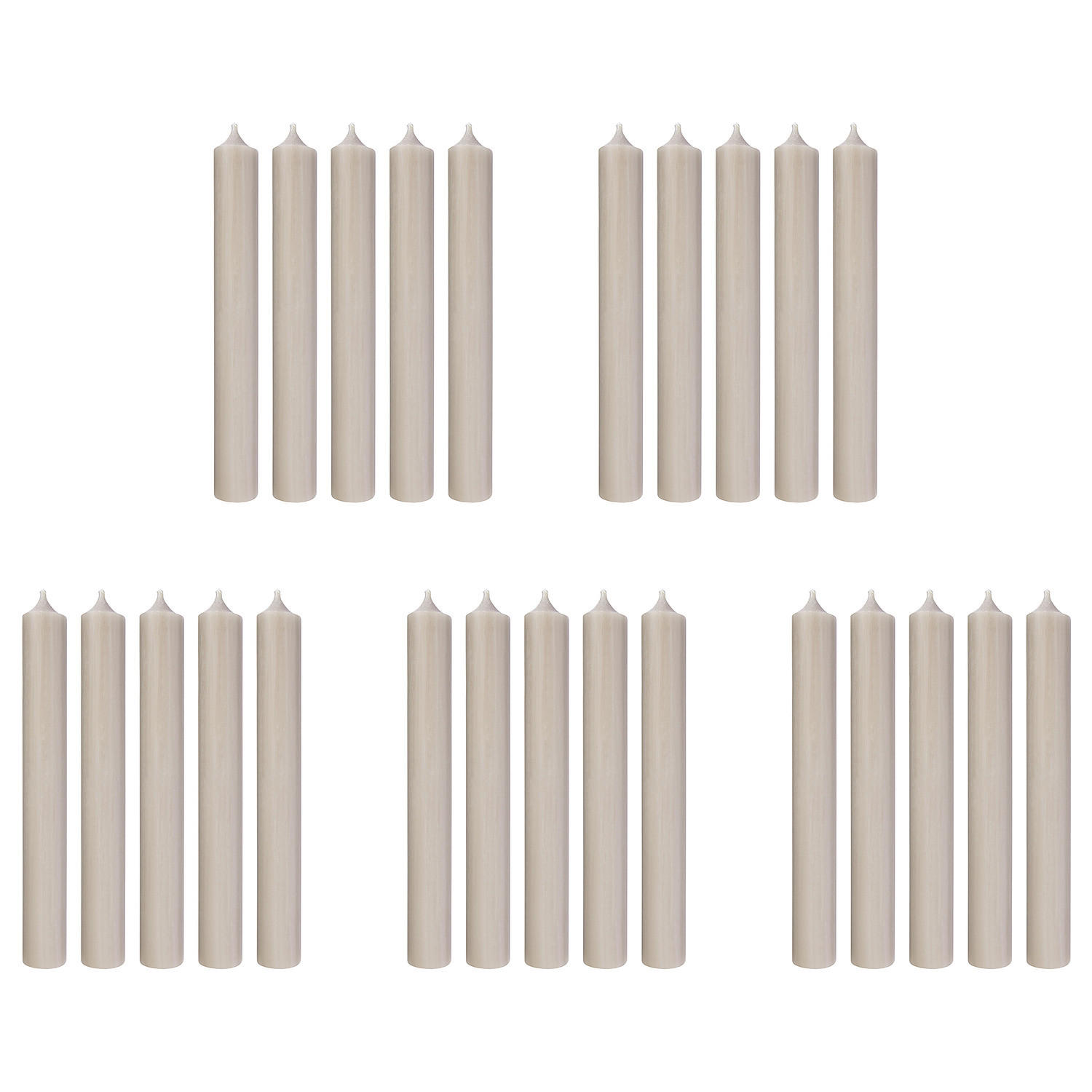 STABKERZE (25er Set) Rainbow - Beige, Paraffin (2.2/18/2.2cm) - Butlers