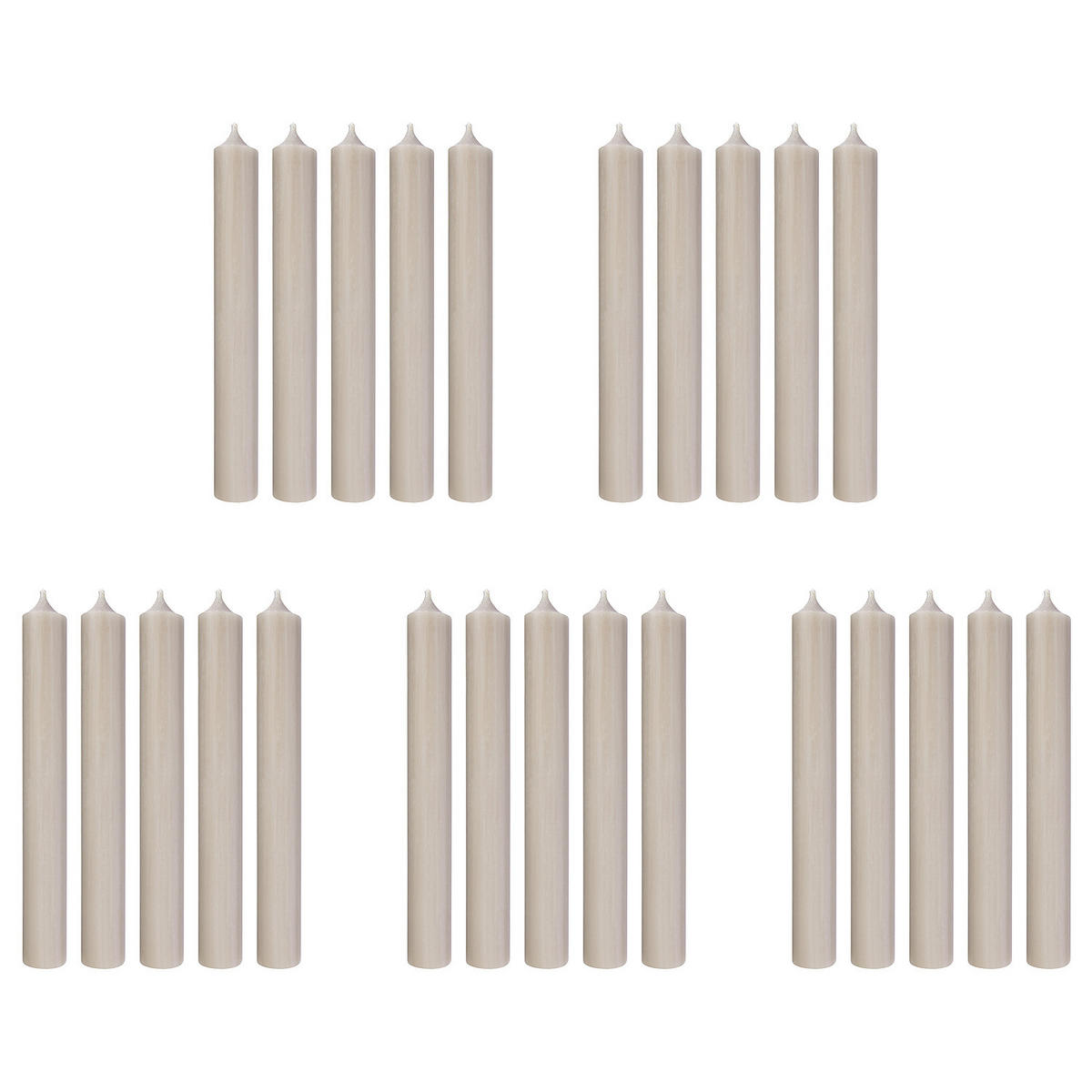 STABKERZE (25er Set) Rainbow - Beige, Paraffin (2.2/18/2.2cm) - Butlers