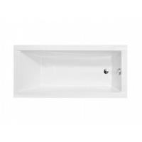 BADEWANNE Rechteck MODERN SLIM 160/70 mit Träger Ablauf Füße - Weiß, Kunststoff (70/53.5/160cm) - bad land