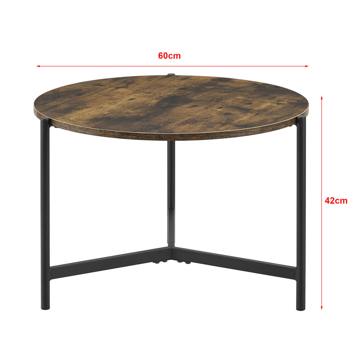 COUCHTISCH Køge 60/60/42 - Dunkelbraun, Holzwerkstoff (60/60/42cm) - [en.casa]