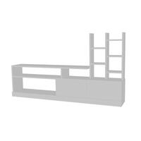 WOHNWAND Dolunay Weiß - Weiß, Holzwerkstoff (165/91.3/25cm) - moebel17