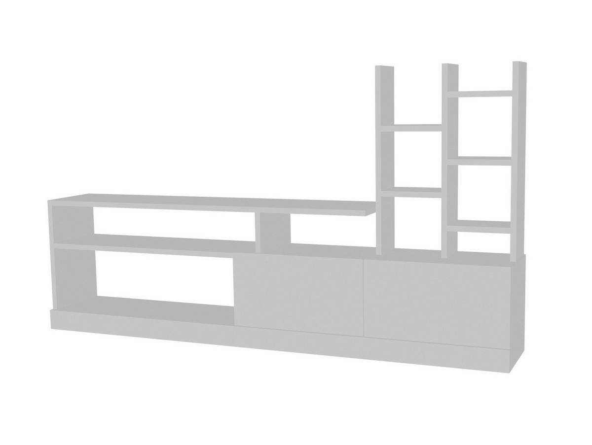 WOHNWAND Dolunay Weiß - Weiß, Holzwerkstoff (165/91.3/25cm) - moebel17