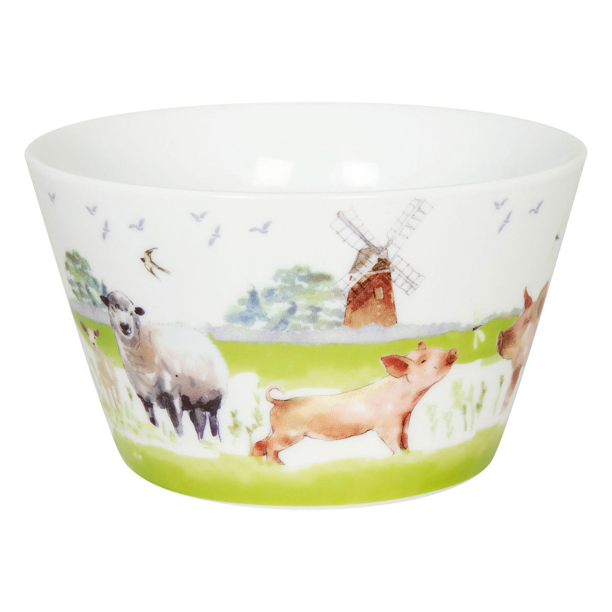 MÜSLIBECHER Farm Animals, 525 ml - Naturfarben, Keramik (0.53L) - Könitz