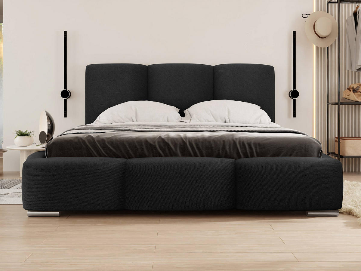 POLSTERBETT Olweria - Chromfarben/Anthrazit, Holz/Textil (180/200cm) - MIRJAN24
