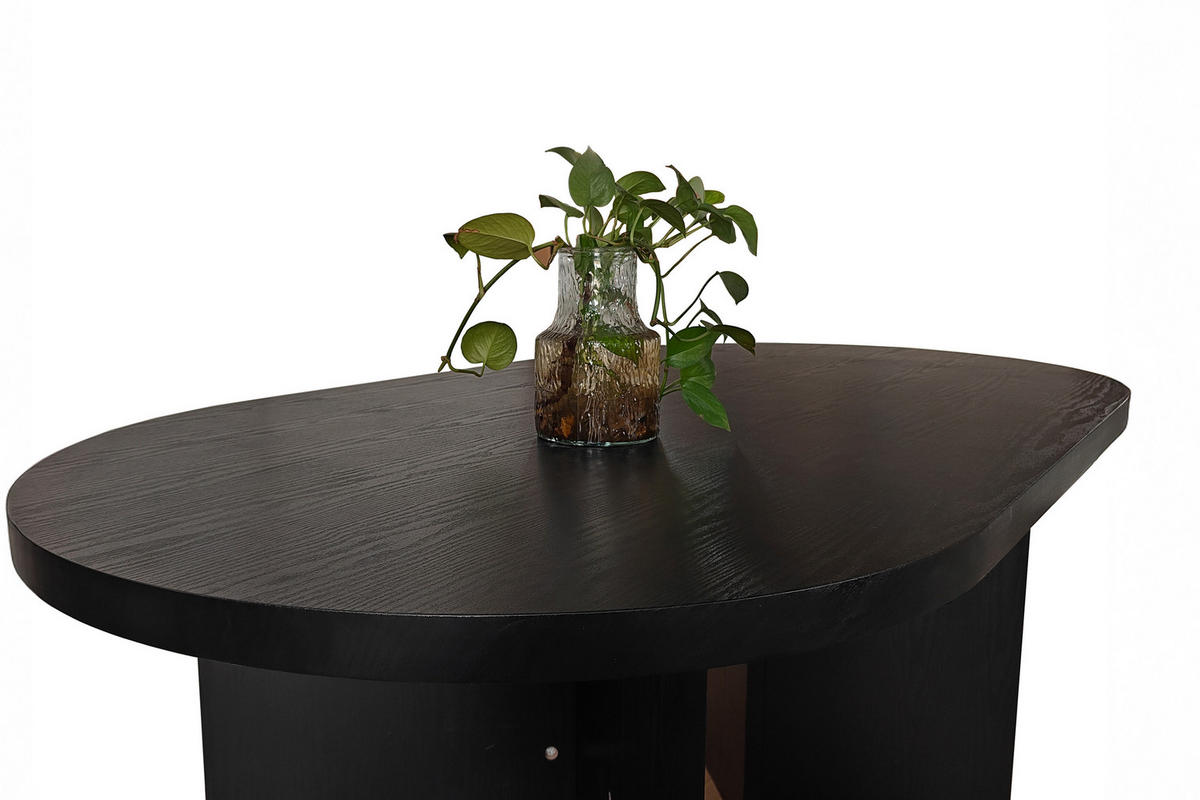 ESSTISCH OVI - Schwarz, Holz (90/160/75cm) - SAM