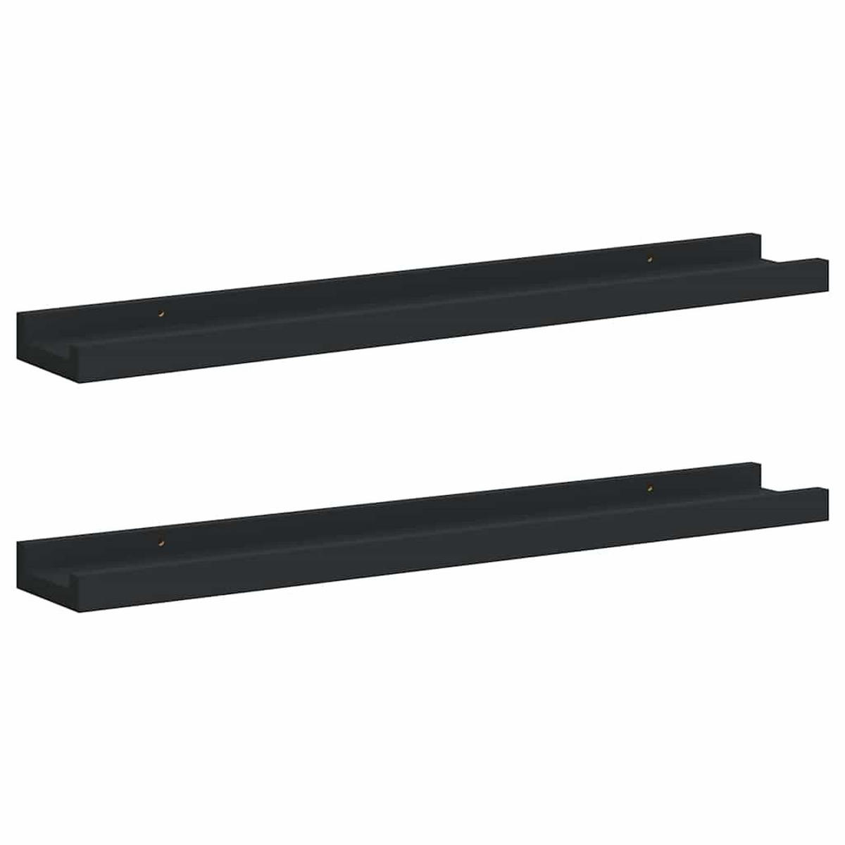 BILDERLEISTEN 2Er Set Schwarz 60/9/3 Cm Mdf - Schwarz, Holzwerkstoff (9/3/60cm) - vidaXL